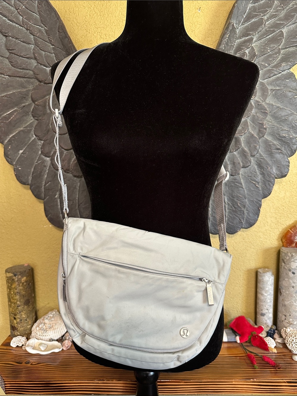 lululemon Light Gray Crossbody Bag